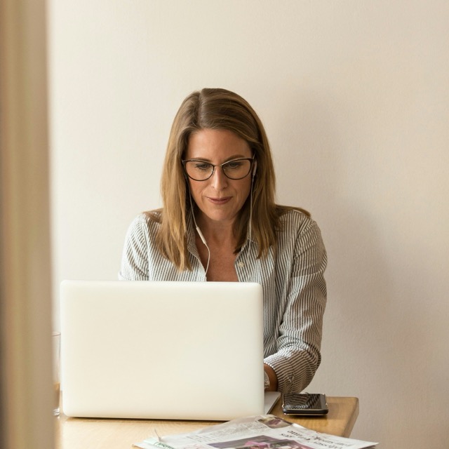 Woman working on Laptop